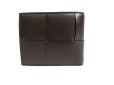 Photo2: BOTTEGA VENETA Dark Brown Leather Cassette Bi-Fold Wallet #a314 (2)