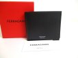 Photo1: Salvatore Ferragamo Logo Black Leather Bifold Wallet Compact Wallet #a317 (1)