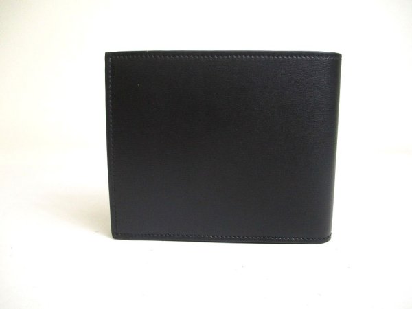 Photo2: Salvatore Ferragamo Logo Black Leather Bifold Wallet Compact Wallet #a317