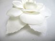 Photo5: CHANEL Camelia White Canvas Corsage Brooch #a320