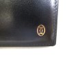 Photo11: Cartier Pasha de Cartier Black Leather Gold H/W Bifold Wallet #a323