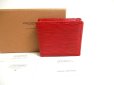 Photo1: LOUIS VUITTON Epi Red Leather Coin Purse Porto Monnaie Boite #a329 (1)