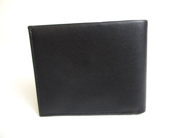 Photo2: Salvatore Ferragamo Black Leather Bifold Wallet Compact Wallet #a330