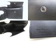 Photo9: Salvatore Ferragamo Black Leather Bifold Wallet Compact Wallet #a330