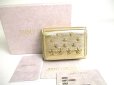 Photo1: Jimmy Choo Stars Gold Leather Trifold Wallet Compact Wallet NEMO #a332 (1)