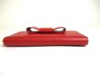 Photo5: PRADA Red Saffiano Leather Ribbon Motif Round Zip Long Wallet #a334