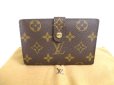 Photo1: LOUIS VUITTON Monogram Brown Leather Bifold Wallet Viennois #a336 (1)