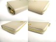 Photo7: GUCCI Double G Beige Light Yellow Leather Round Zip Wallet #a338