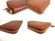 Photo7: BOTTEGA VENETA Intrecciato Brown Leather Round Zip Wallet Purse #a339