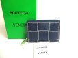 Photo1: BOTTEGA VENETA JAPAN Limited Cassette Deep Blue Leather Coin Purse #a342 (1)