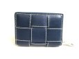 Photo2: BOTTEGA VENETA JAPAN Limited Cassette Deep Blue Leather Coin Purse #a342 (2)