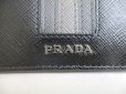 Photo11: PRADA Black Saffiano Leather Bifold Bill Wallet Card Holder #a347