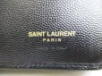 Photo10: Saint Laurent YSL Monogram Black Grain Leather Bifold Wallet #a352