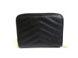 Photo2: Saint Laurent YSL Monogram Black Grain Leather Bifold Wallet #a352 (2)