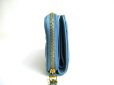 Photo4: Christian Dior Turquoise Leather Caro Scrlet Wallet Bifold Wallet #a360