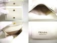 Photo9: PRADA Saffiano White Leather Bifold Wallet Compact Wallet #a361