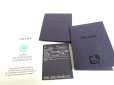 Photo11: PRADA Light Blue Saffiano Leather Trifold Wallet Compact Wallet #a365