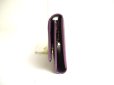 Photo3: PRADA Metallic Purple Saffiano Metal Leather 6 Pics Key Chain #a367