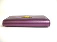 Photo6: PRADA Metallic Purple Saffiano Metal Leather 6 Pics Key Chain #a367