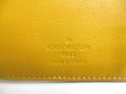 Photo10: LOUIS VUITTON Monogram Black Denim Musterd Yellow Leather Flap Long Wallet Amelia #a374