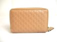 Photo2: GUCCI Micro Guccissima Beige Leather Round Zip Coin Purse #a375 (2)