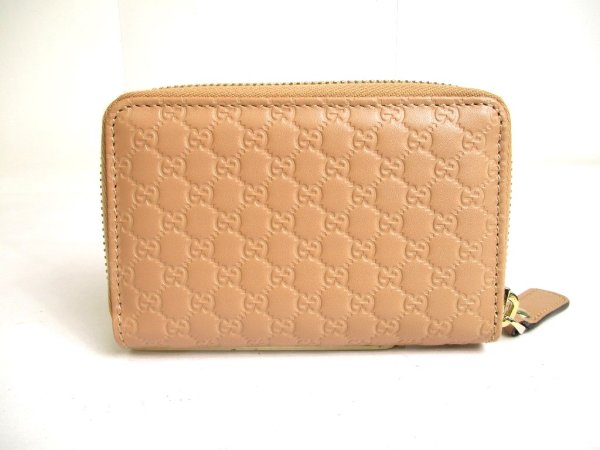 Photo2: GUCCI Micro Guccissima Beige Leather Round Zip Coin Purse #a375