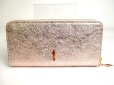 Photo2: Christian Louboutin Panettone Rose Gold Leather Round Zip Wallet #a376 (2)