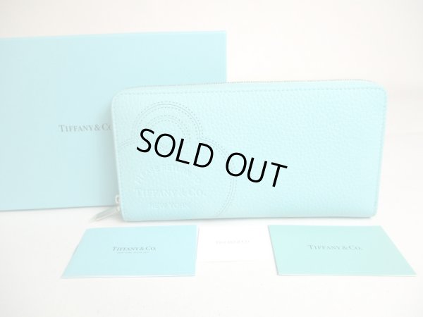 Photo1: Tiffany & Co. Return to Tiffany Blue Leather Large Zip Wallet #a385