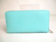 Photo2: Tiffany & Co. Return to Tiffany Blue Leather Large Zip Wallet #a385 (2)