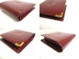 Photo7: Cartier Must de Cartier Bordeaux Leather Bifold Wallet Purse #a386