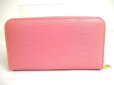 Photo2: DOLCE & GABBANA Logo Plate Pink Leather Round Zip Wallet Purse #a394 (2)