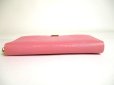 Photo5: DOLCE & GABBANA Logo Plate Pink Leather Round Zip Wallet Purse #a394