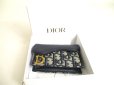 Photo12: Dior Saddle Bloom Navy Cotton Leather Card Holder #a400