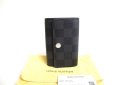 Photo1: LOUIS VUITTON Damier Graphite Leather Multicles 6 Key Chain #a402 (1)