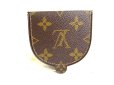 Photo2: LOUIS VUITTON Monogram Brown Leather Coin Purse Porto Monnaie Gousset #a405 (2)