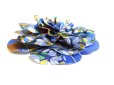 Photo5: HERMES Blue 100% Silk La Fleur Corsage Brooch #a408