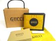 Photo1: GUCCI Off The Grid Yellow Nylon Black Leather Bifold Wallet #a410 (1)