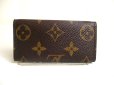 Photo2: LOUIS VUITTON Monogram Brown Leather Multicles 4 Key Chain #a413 (2)