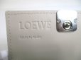 Photo10: LOEWE Anagram Light Gray Grain Calfskin Business Card Holder #a414