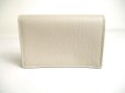 Photo2: LOEWE Anagram Light Gray Grain Calfskin Business Card Holder #a414 (2)