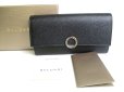 Photo1: BVLGARI Black Leather Logo Clip Bifold Long Wallet #a415 (1)