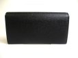 Photo2: BVLGARI Black Leather Logo Clip Bifold Long Wallet #a415 (2)