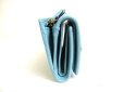 Photo4: GUCCI GG Bamboo Sky Blue Leather Trifold Wallet Compact Wallet #a421