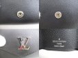 Photo10: LOUIS VUITTON Black Leather Trifold Wallet Lockmini Wallet #a424