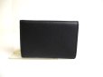 Photo2: LOUIS VUITTON Black Leather Trifold Wallet Lockmini Wallet #a424 (2)