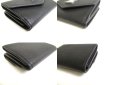 Photo7: LOUIS VUITTON Black Leather Trifold Wallet Lockmini Wallet #a424