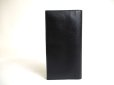 Photo2: PRADA Black Leather Flap Long Bill Wallet Card Holder Checkbook Case #a426 (2)