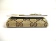 Photo5: GUCCI GG Beige Canvas White Leather 6 Pics Key Chain #a427