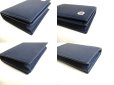 Photo7: BVLGARI Navy Blue Grain Calf Leather Business Card Case Card Holder #a428