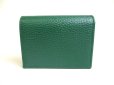 Photo2: GUCCI GG Marmont Green Leather Bifold Wallet Compact Wallet #a430 (2)